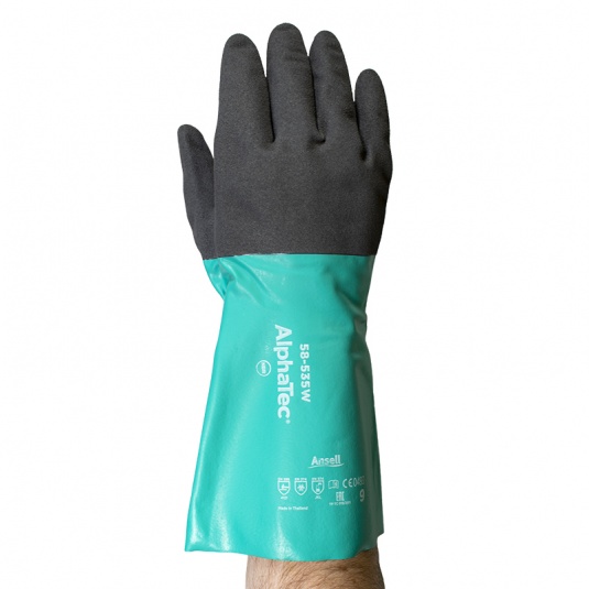 Ansell AlphaTec 58-535W Chemical Grip Gauntlets - Workwear.co.uk